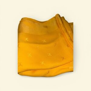 💛SOLD💛LOUIS VUITTON Yellow Silk Scarf with Monogram